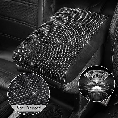 Miniatura 9 de SEG Direct Funda para consola central de automóvil, funda de cuero transpirable para reposabrazos de automóvil, cojín de espuma viscoelástica, funda