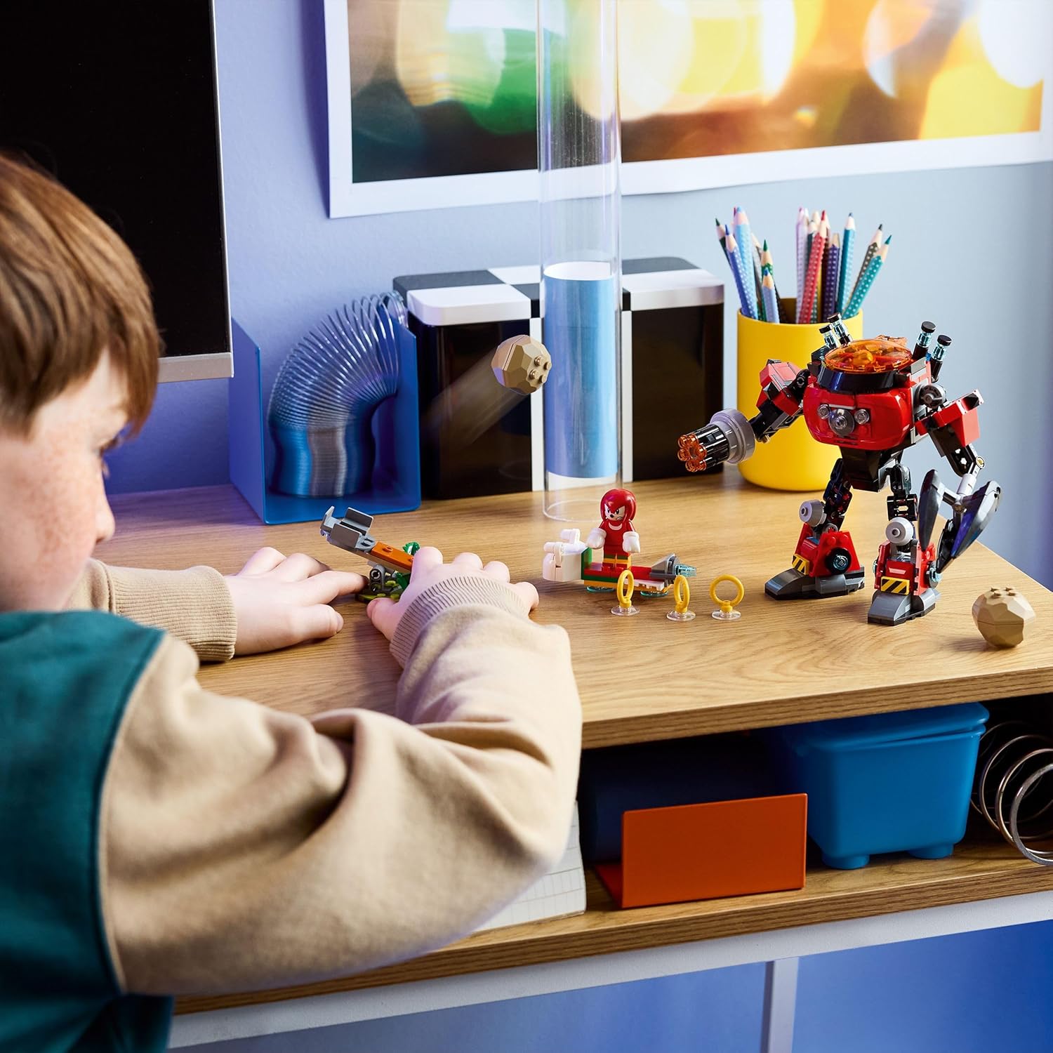 LEGO Sonic the Hedgehog Knuckles vs. Dr. Eggman Egg Crusher Mech Toy - Building Set incl. 2 Minifigures - Lego - Immagine 8
