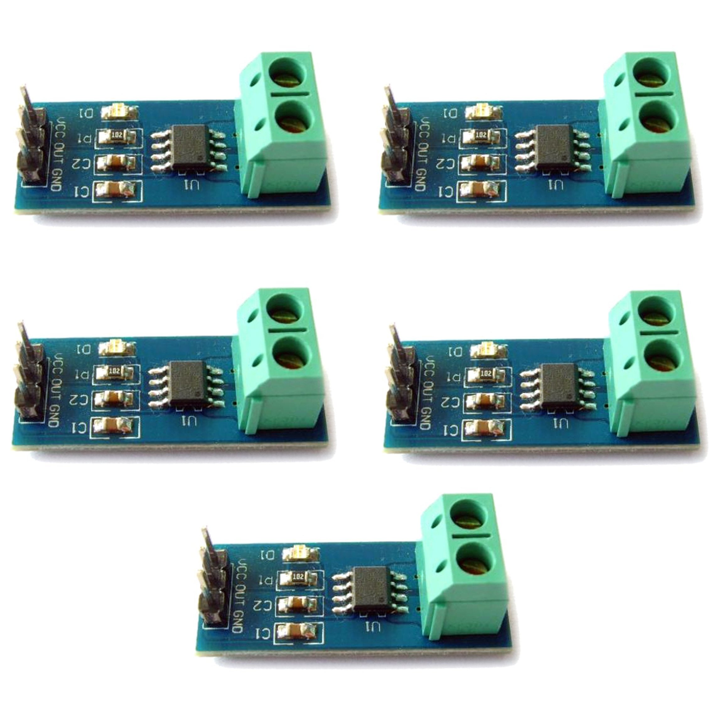 Buy 5pcs Current Sensor Module 5A Based on ACS712 with Bidirectional