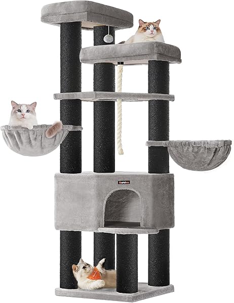 Feandrea PCT008G02 Kratzbaum für große Katzen