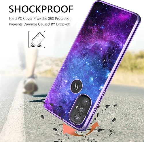 Miniatura 4 de GUAGUA Funda compatible con Motorola Moto G Power 2022 de 6.5 pulgadas que brilla en la oscuridad, luz nocturna, luminosa, espacial, nebulosa,