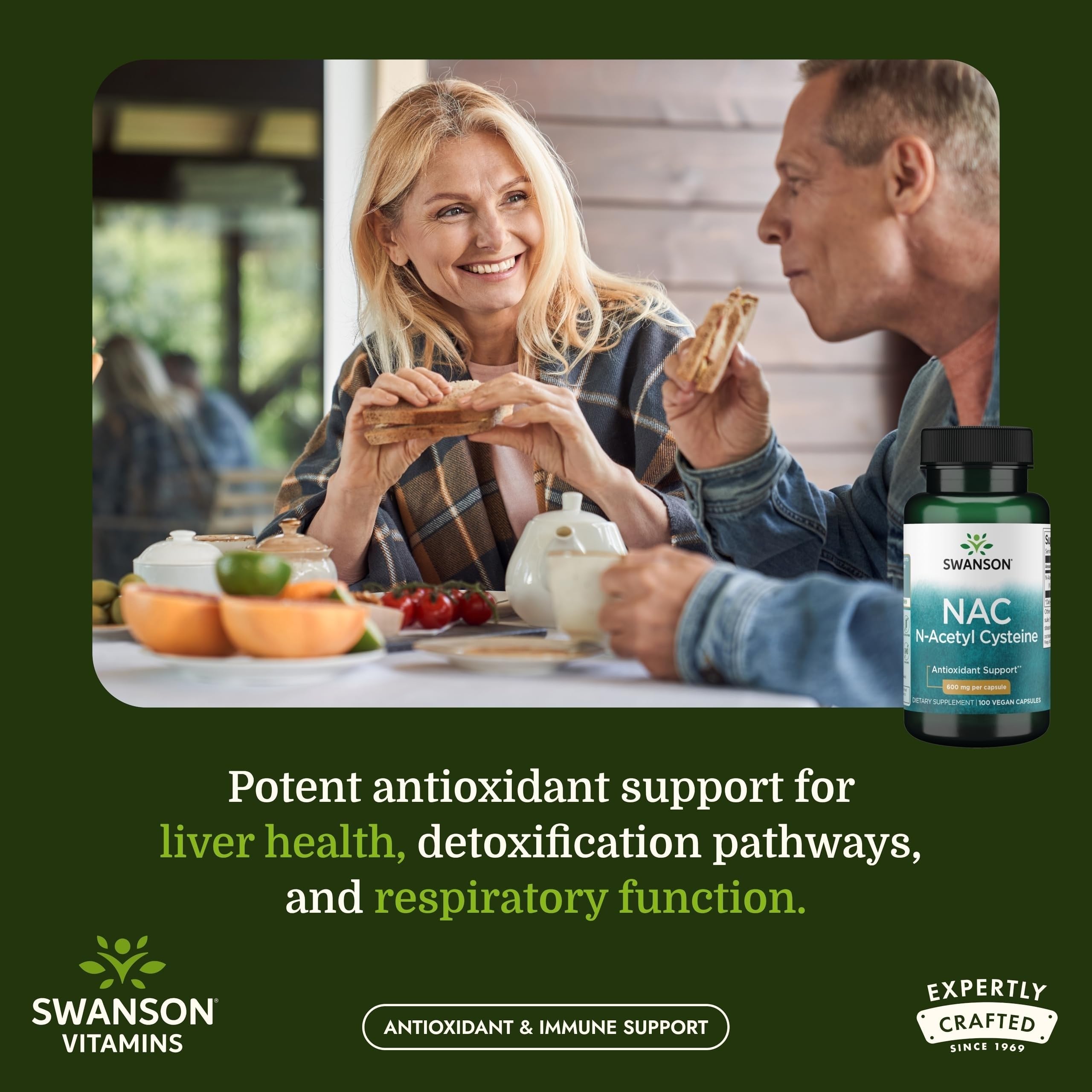 Swanson NAC N-Acetyl Cysteine 600 mg, 100 Vegan Capsules — Amazon image 2