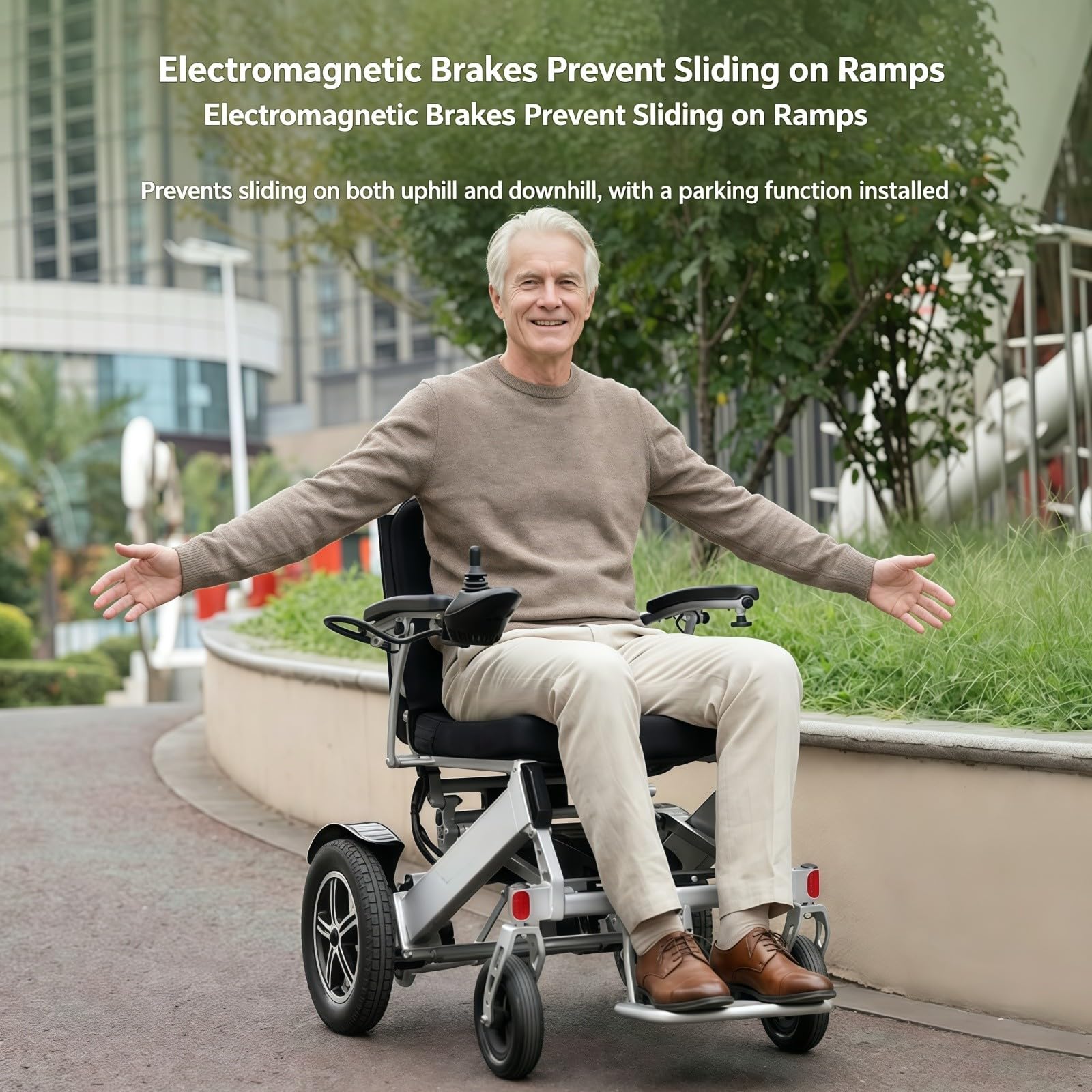 Silla De Ruedas Eléctrica Compacta, Plegable, De Aleación De Aluminio; Motores Duales De 250 W; Capacidad De Carga De 150 Kg; para Personas Mayores Y Personas con Discapacidad.