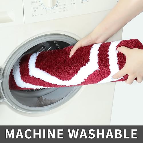 Miniatura 8 de COSY HOMEER Juego de toallas de baño extragruesas, antideslizantes, felpa suave, 100% poliéster fuerte, absorbente de agua para sala de estar, baño,