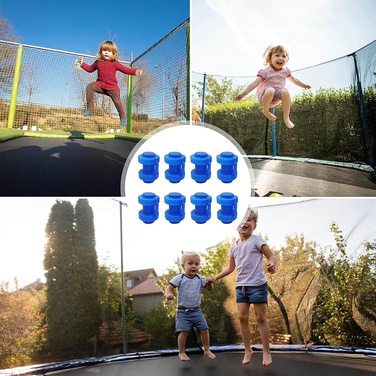 Tappi per Trampolino,Tappi per Palo per Pali della Rete del Trampolino, Ricambi Trampolinos Elastico