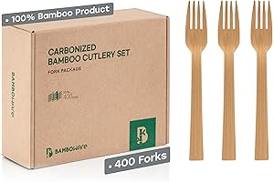 400 Carbonized Bamboo Forks