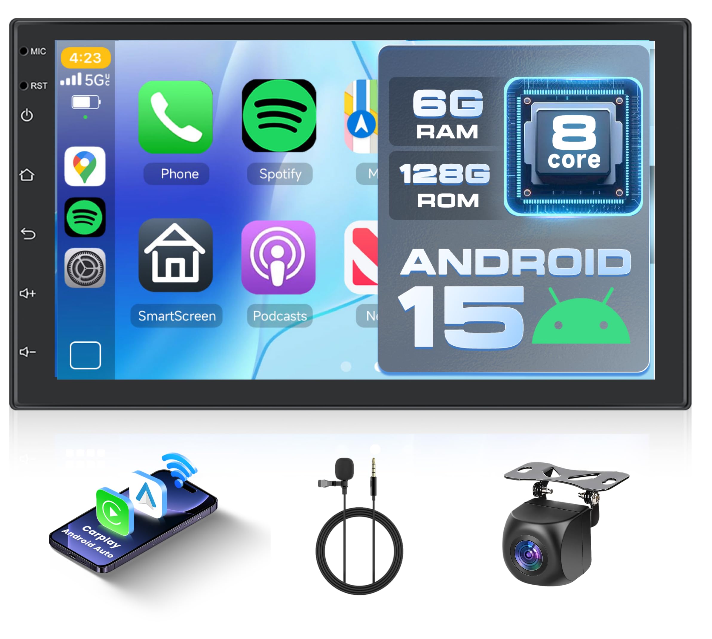 Amazon.com: Hodozzy [6G+128G] 8-Core Android Car Radio 7 inch