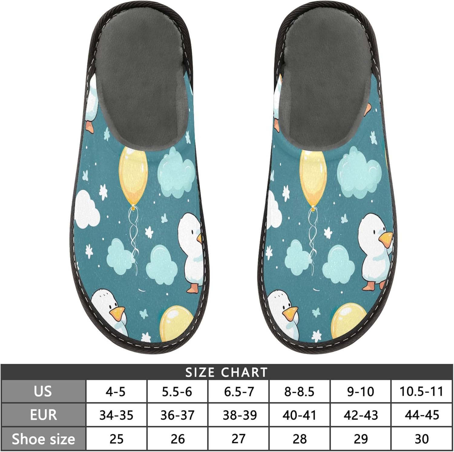 Cute Duck House Slippers – Cozy Fuzzy Slippers for Guests, Washable & Disposable, Perfect for Shoeless Home, Spa & Hotel Use A110656