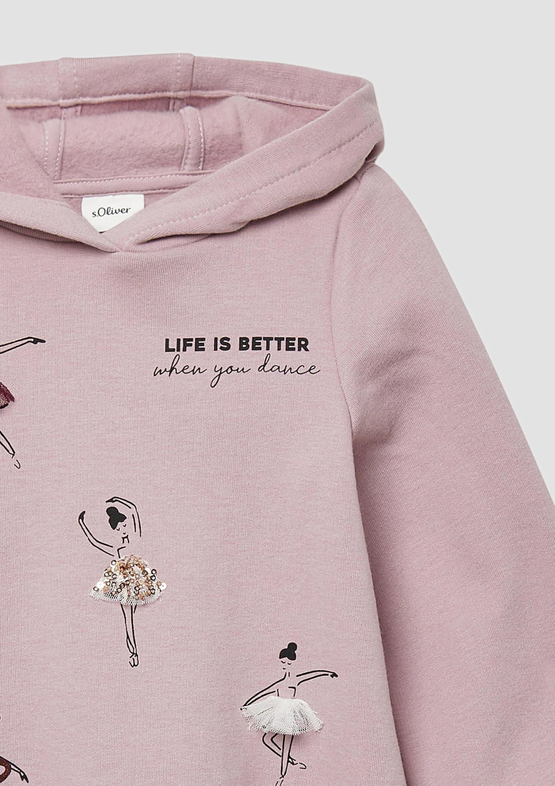 s.Oliver Bluza z kapturem i cekinami Dziewczynki 2173269