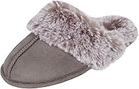 Vista 1 de Jessica Simpson - Pantuflas de piel sintética para niña, cómodas, sin cordones, de espuma viscoelástica, para usar en el hogar