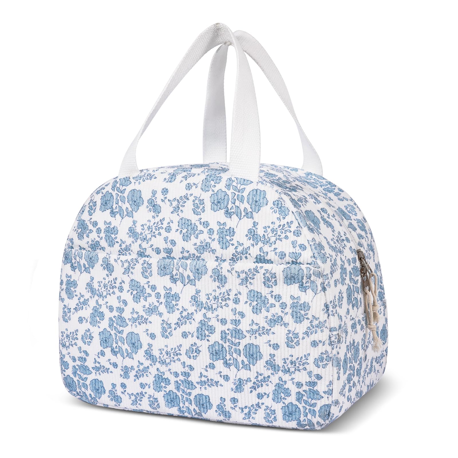 Lunch Box for Women,Cute Quilted Lunch Tote Bag,Reusable Insulated Lunch Box,Large Capacity Cooler Bag with Compartments for Work, Picnics or Travelling