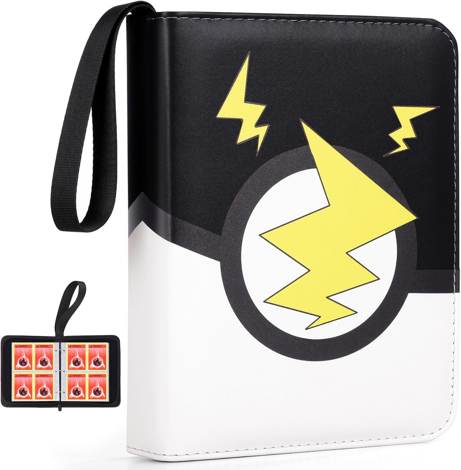 Card Binder 4-Pocket, Trading Card Collector with 50 Removable Sleeves, 400 Cards Pocket Portable Album Holder Book