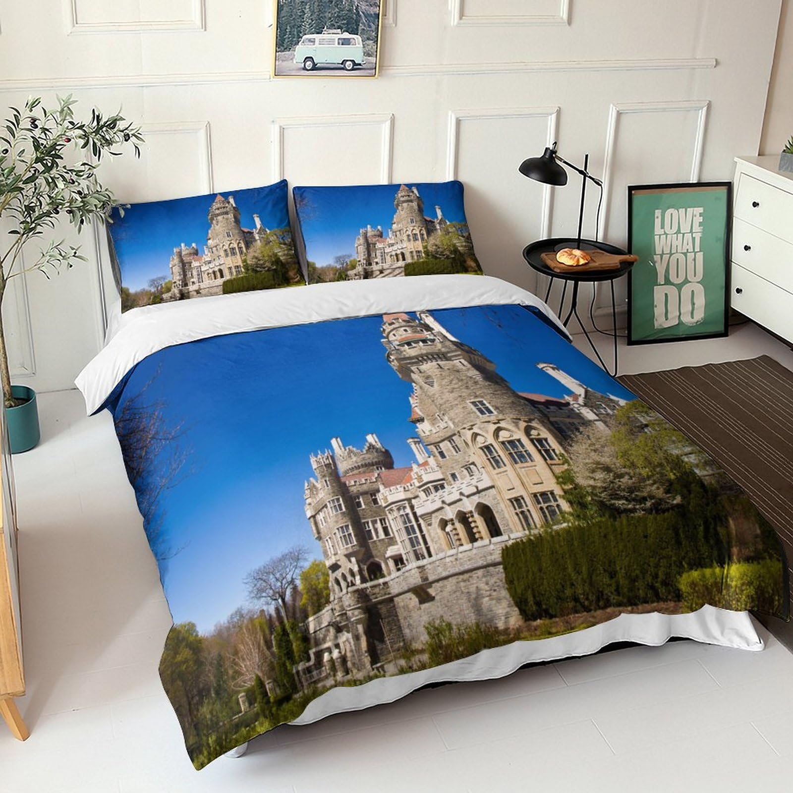 Parure de lit hypoallergénique en microfibre 3D avec fermeture éclair pratique pour enfant