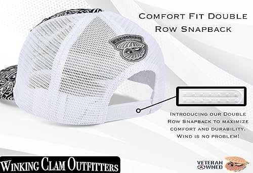 Miniatura 3 de Gorra de pesca ajustable de malla con cierre de presión + múltiples parches