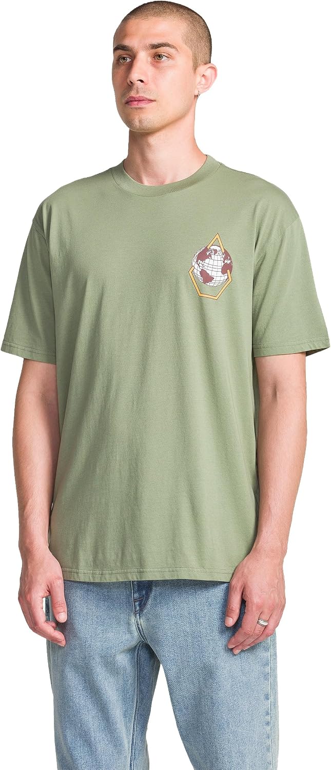 Volcom Men's Short Sleeve Logo T-Shirt – Lightweight Cotton Crewneck Casual Tee
