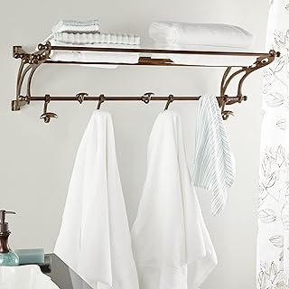 Deco 79 Wall Shelf, 43" L x 18" W x 11" H, Brown