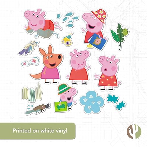 Miniatura 5 de Desert Cactus Pegatina de Peppa Pig – 17 calcomanías de vinilo de primera calidad fabricadas en Estados Unidos para botella de agua de laptop,