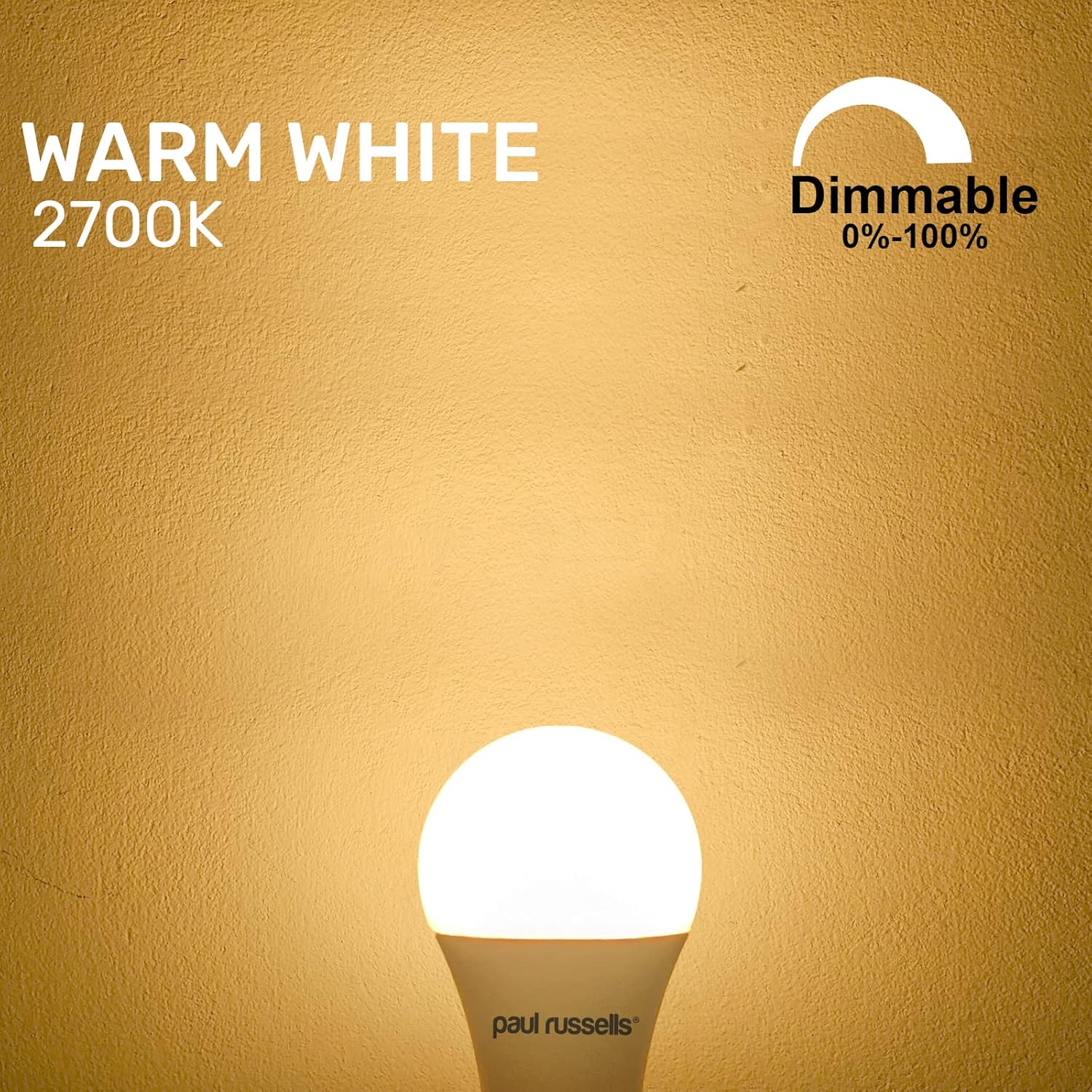 paul russells LED GLS, Dimmable Edison Screw Light, 14W 1521 Lumens E27 A70 LED Bulbs, 100w Equivalent, 2700K Warm White - Image 4