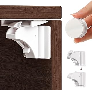 Magnetische Kindersicherung Schrank(15 Schlösser mit 3 Schlüssel)- unsichtbare Schranksicherung Baby und Kindersicherung Schubladen ohne Bohren (15 Schlösser +3 Schlüssel)