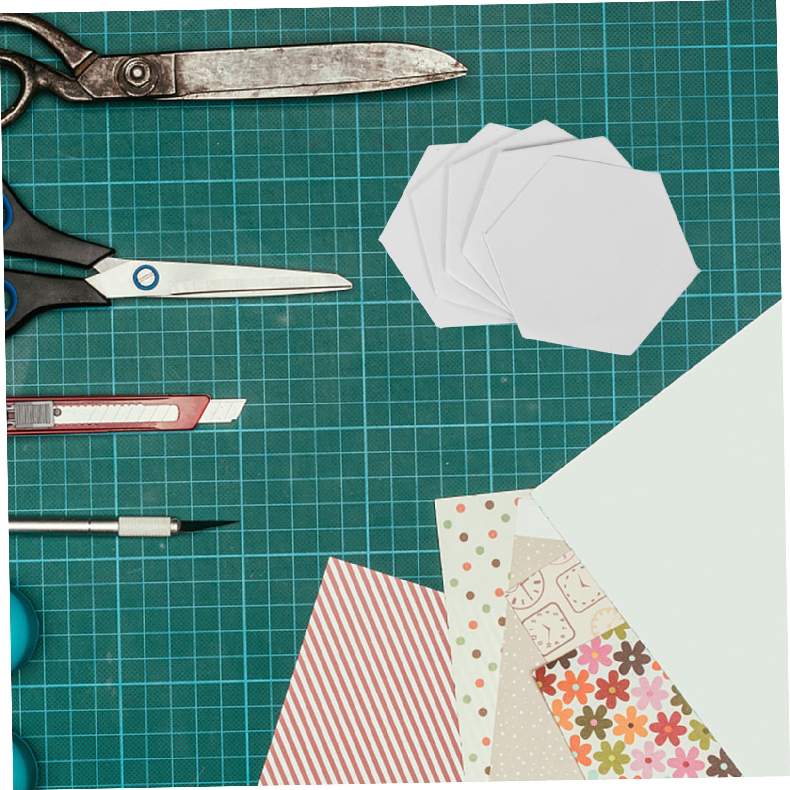 SEWACC 900piezas Papel Hexagonal Reutilizable Para Manualidades Herramienta De Patchwork Para Decoración y Collage Papel De Arte Para Fiestas y Proyectos Creativos