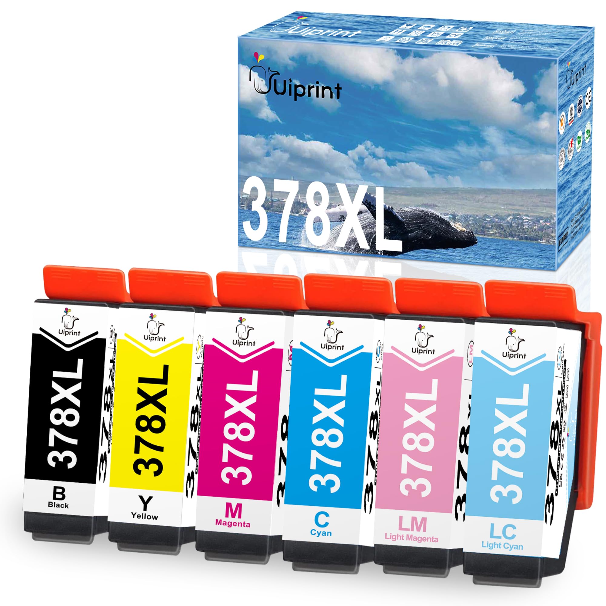 Uiprint 378XL Cartucce d'inchiostro compatibili Epson 378 XL per Expression Photo XP-8500 XP-8600 XP-8505 XP-8605 XP-8700 XP-8000 XP-8005 XP8500 XP8600 XP8505 XP8605 XP8000 XP8005 XP8700 XP15000