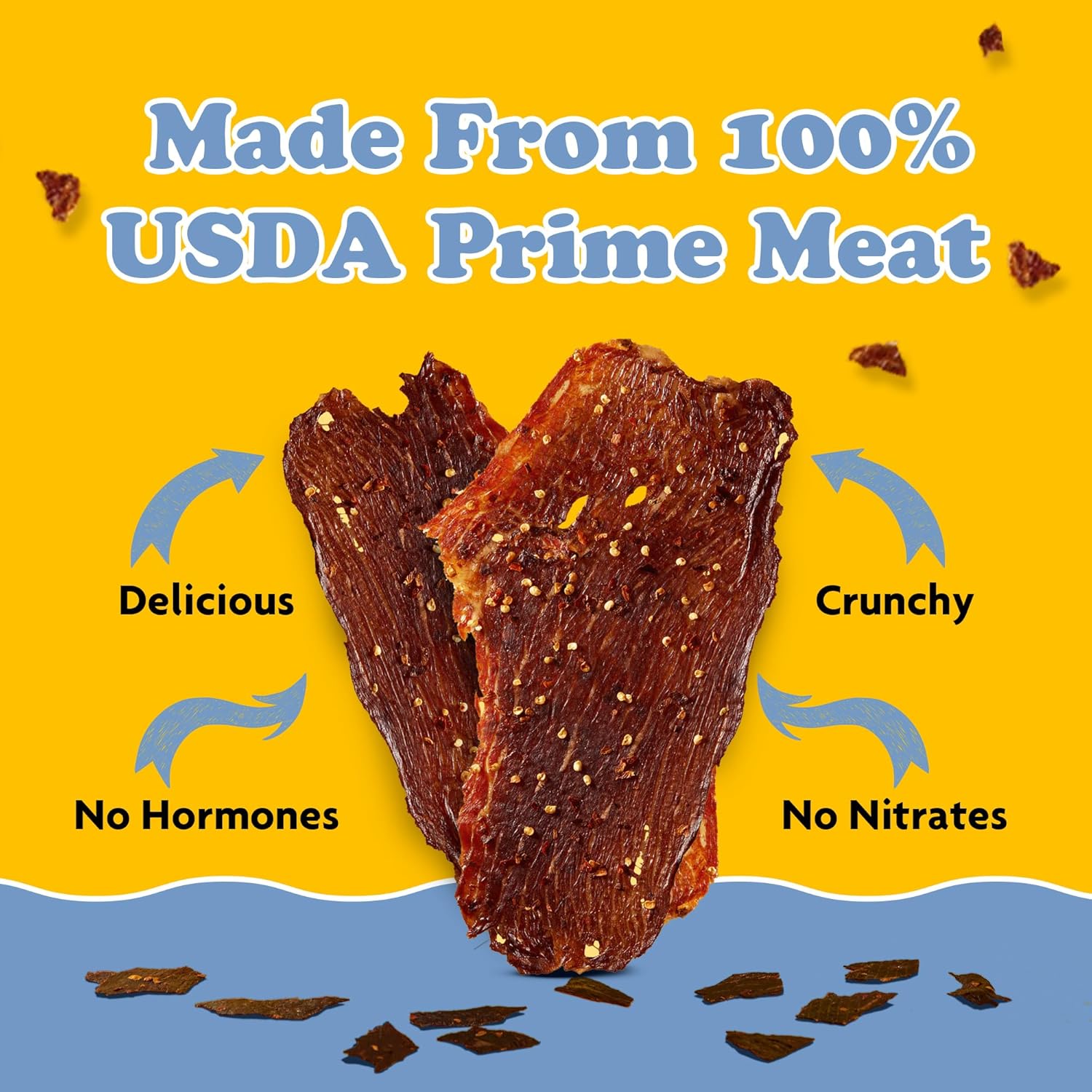 Yay's Beef Jerky Sampler Pack – Healthy High-Protein Snacks, Variety Pack of 3 Flavors (Mild, Spicy, Teriyaki), Low-Carb, Healthy Meat Snacks for Any Occasion – 3 Bags (1.75 oz Each)