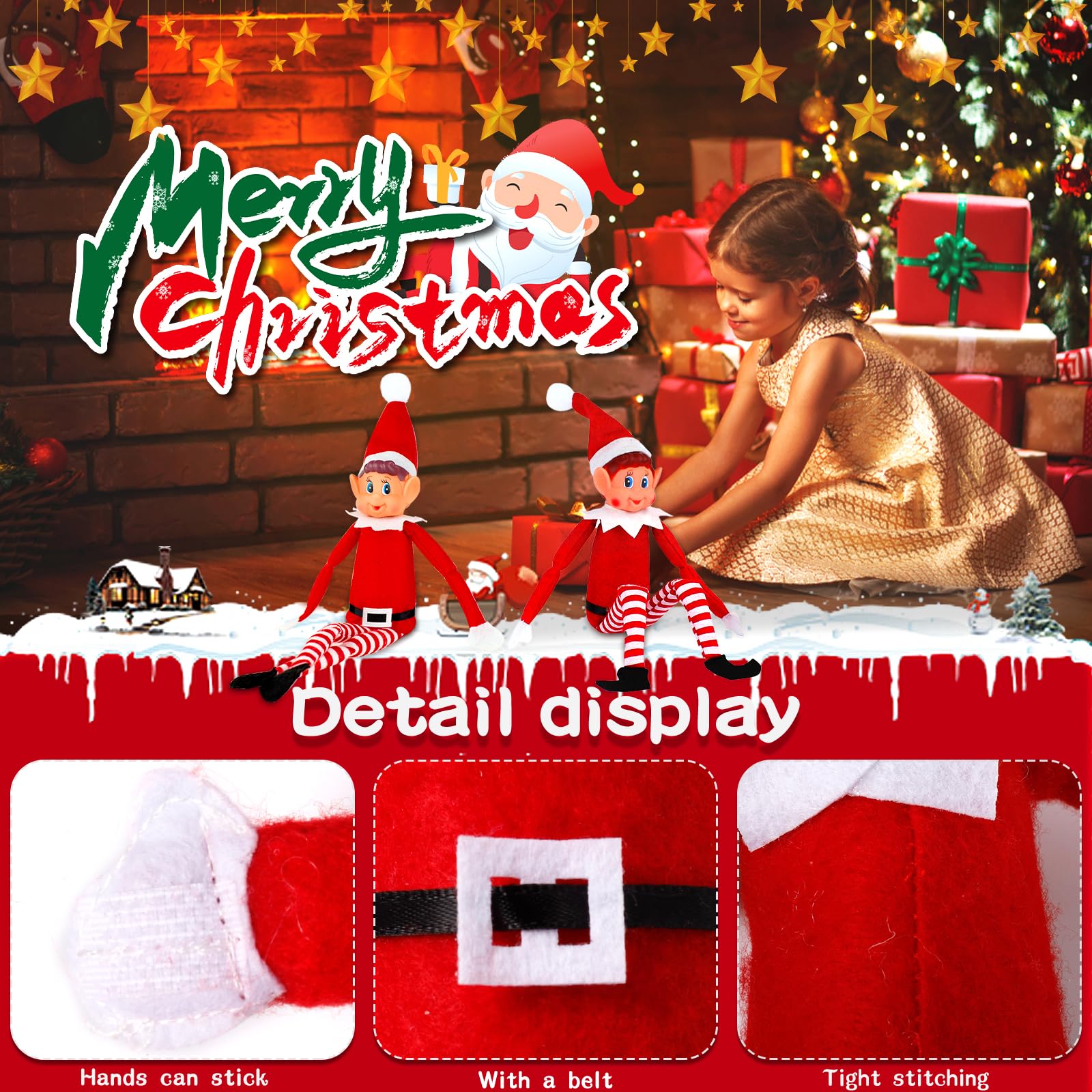 Set 6 Pièces Accessoires Lutin Farceur Noël - Mini Tapis Et Coussins Pour Maison De Lutin 1:12