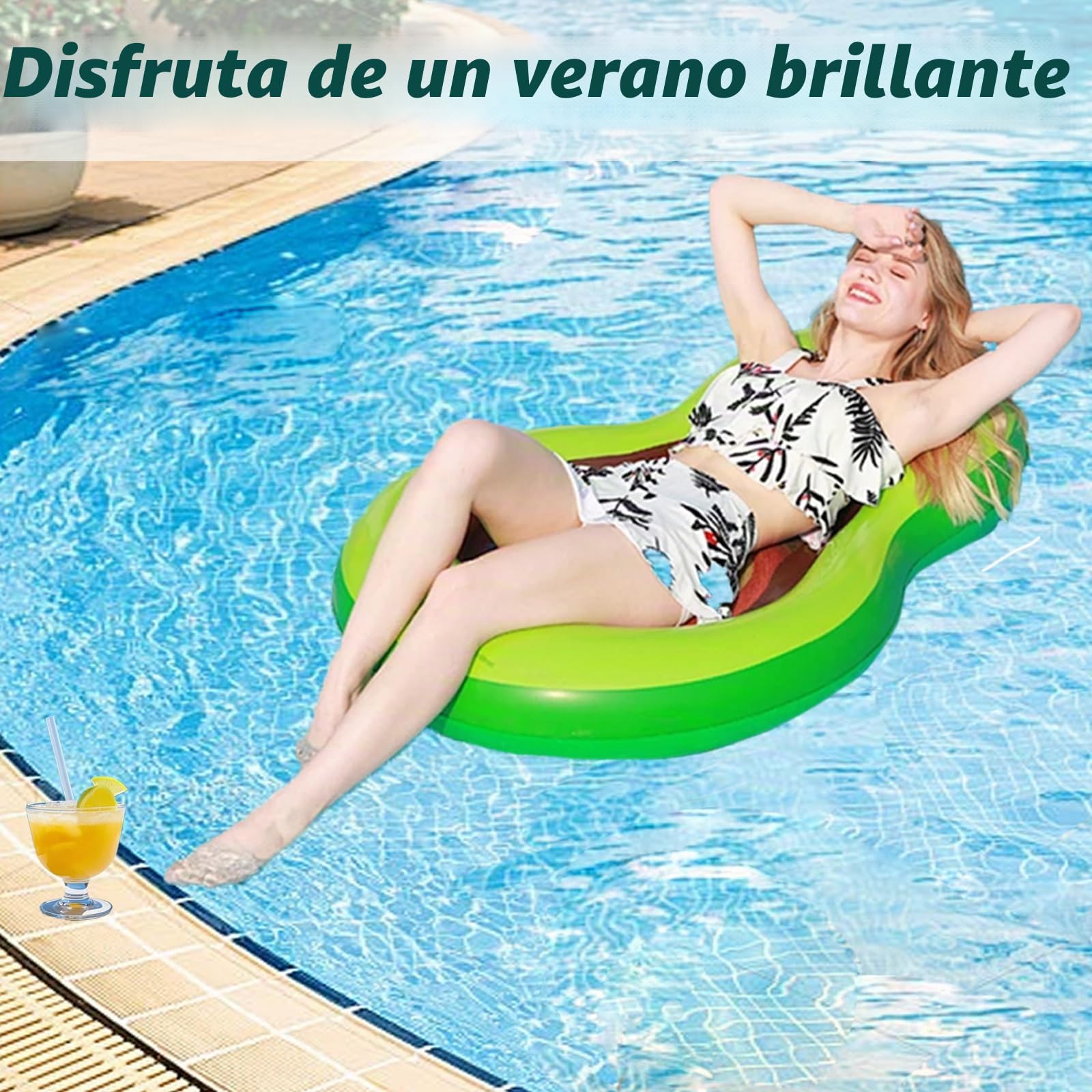 ACTOYS Colchoneta Piscina, Colchoneta Hinchable Piscina, 69 In, Colchonetas Piscina, Colchoneta Piscina Individual, Hinchables Piscina, Hinchables para Piscina, para Adultos y Niños