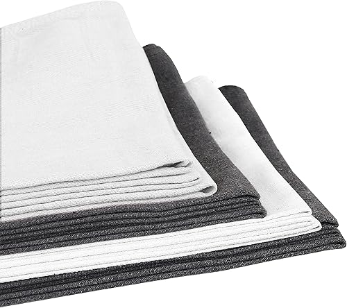 Miniatura 3 de Fabric Tech Toallas de cocina 100% algodón natural, paños de limpieza superabsorbentes y reutilizables, juego de toallas de mano y platos, ultra