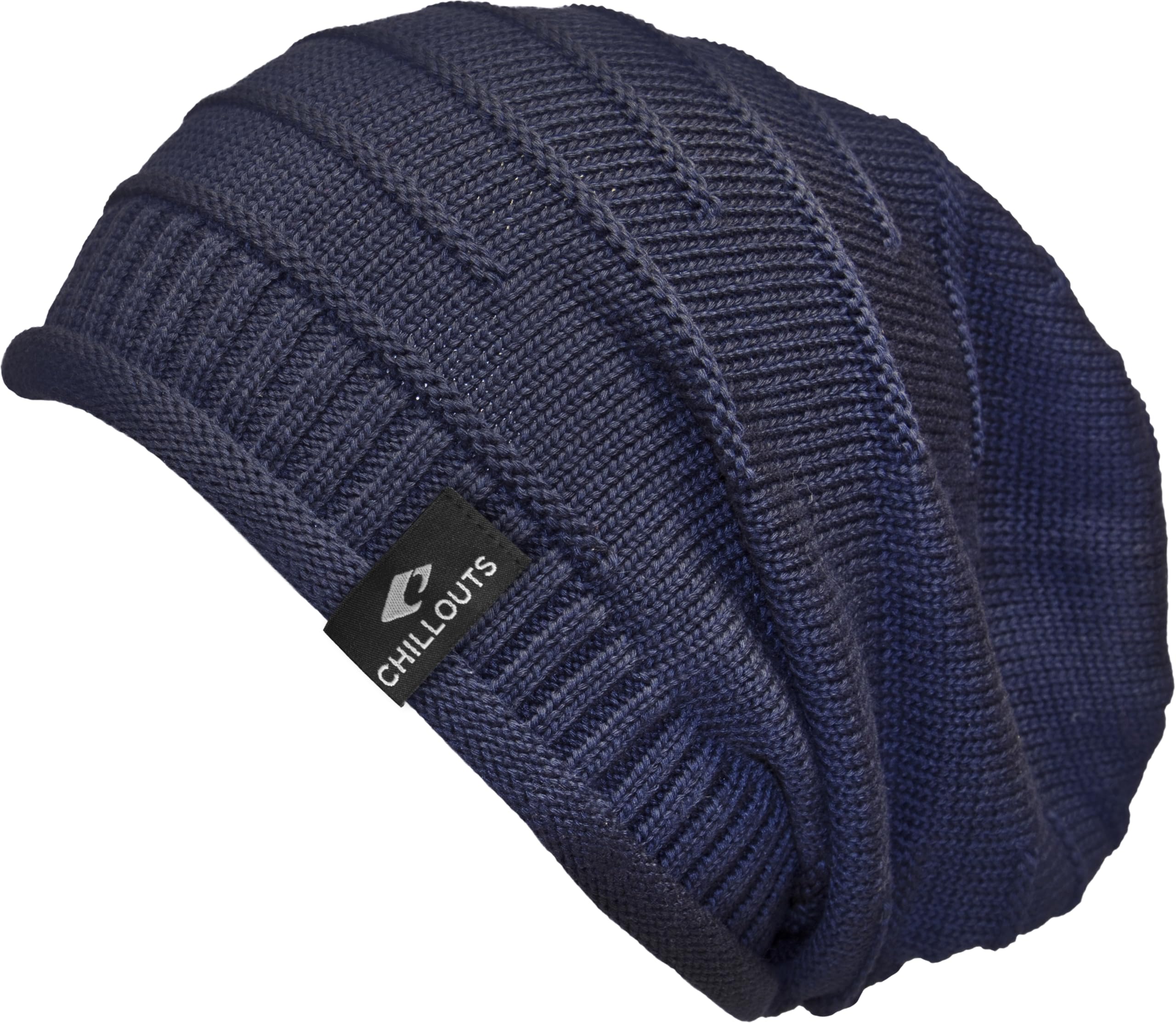 CHILLOUTS Erik Oversize Beanie Oversized Knit hat Pull on (One Size - Navy)