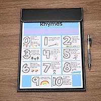 Vista 5 de PATIKIL Portapapeles de piel sintética A4 de 13 x 9.1 pulgadas, organizador de folio de negocios negro, para currículum, soporte para carpetas