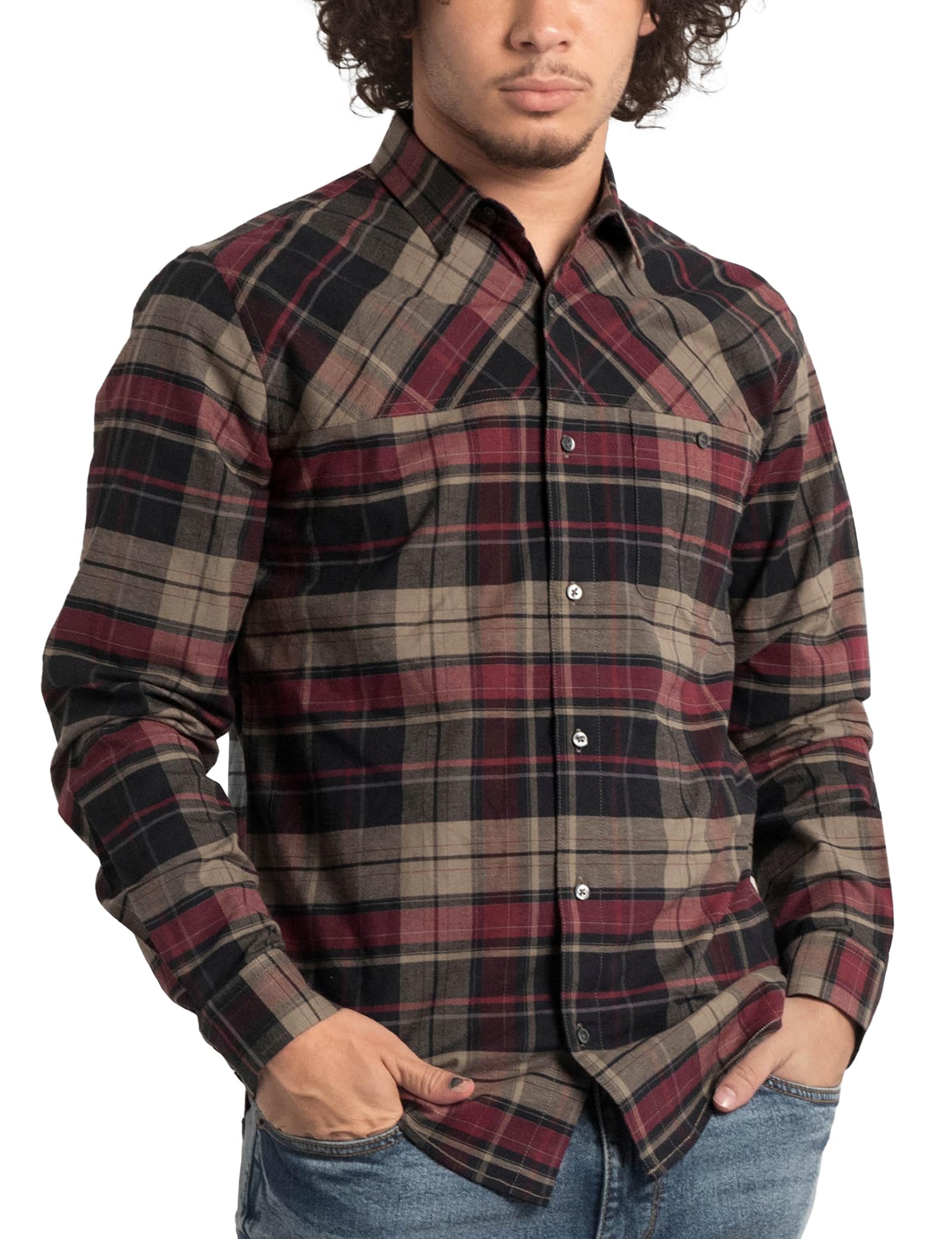 Enorsia Orange Cotton Oxford Shirt - Long Sleeve - Regular Fit - Easy Iron - Chest Pocket - Size M