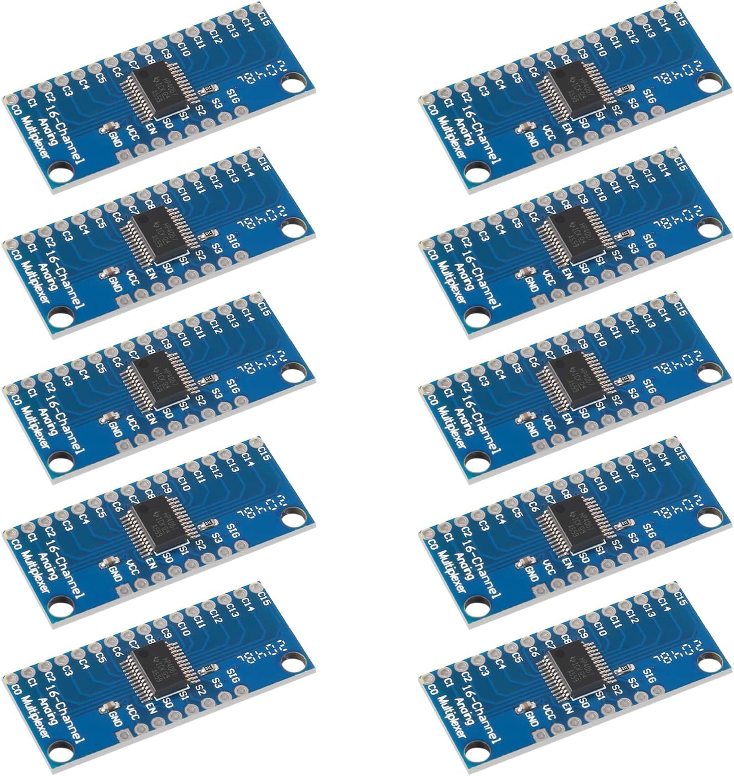 ACEIRMC 10pcs CD74HC4067 16-Channel Analog Digital Multiplexer Breakout Board Module for Arduino 2V-6V Microcontroller 16 Device RX Lines