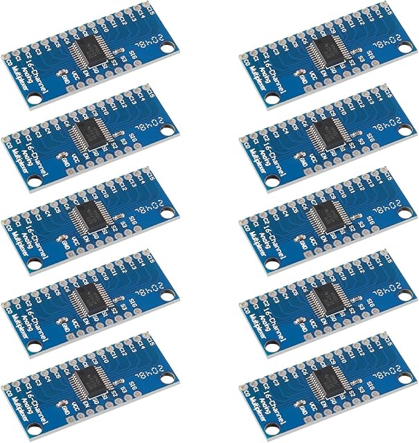 ALMOCN 10pcs CD74HC4067 16-Channel Analog Digital Multiplexer Breakout Board Module for Arduino 2V-6V Microcontroller 16 Device RX Lines