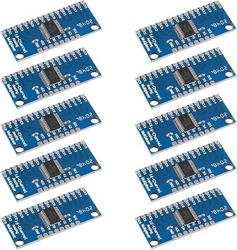 ACEIRMC 10pcs CD74HC4067 16 Channel Analog Digital Multiplexer Breakout Board Module for Arduino 2V-6V Microcontroller 16 Device RX Line