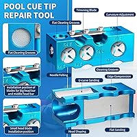 Vista 2 de 11-in-1 Aluminum Alloy Pool Cue Tip Shaper, Pool cue Tips Replacement kit, Billiards Accessories Tool, Pool Stick Tips, Pool Table Accessories for