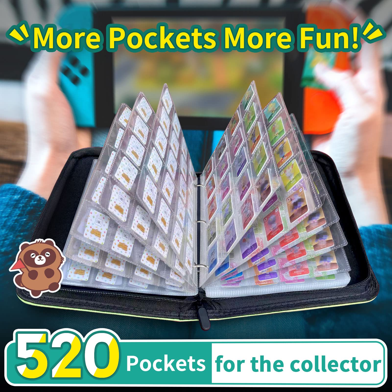 mini amiibo card binder Amiibo 500+ Card Holder Binder for Amiibo Mini Cards, Storage Album with 25  Removable Pockets Compatible with Animal Crossing Mini Amiibo Card Series  1-5 : Amazon.com.be: Toys