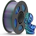 ANYCUBIC Silk PLA Filament for 3D Printing, PLA Filament 1.75mm for FDM 3D Printer and 3D Pen, Silk PLA 1kg, Blue-Green-Purple