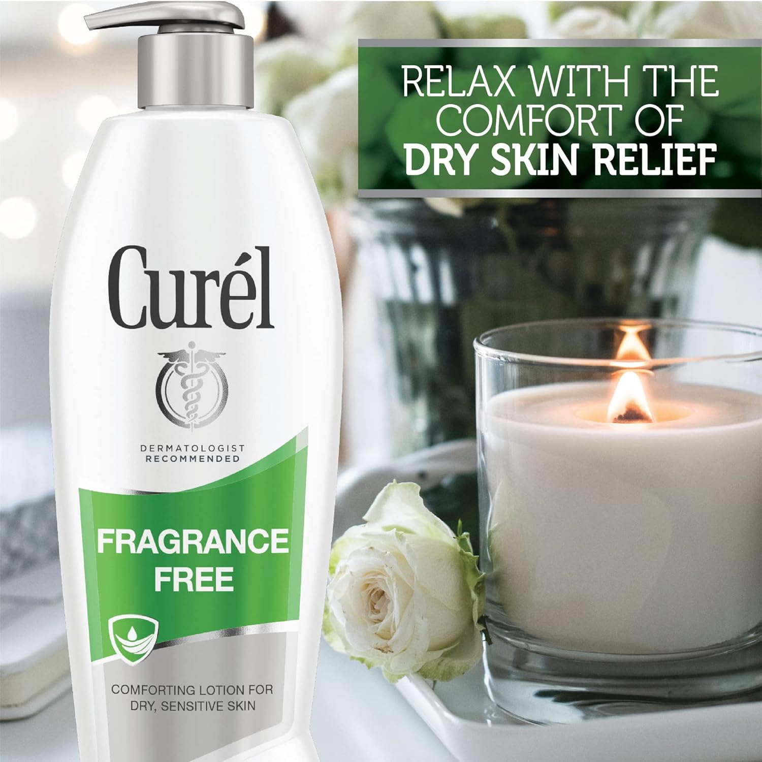 Curél Fragrance Free Comforting Body Lotion, Body and Hand Moisturizer for Dry, Sensitive Skin, with Advanced Ceramide Complex, Repairs Moisture Barrier, 20 Ounce : Body Lotions : Beauty & Personal Care