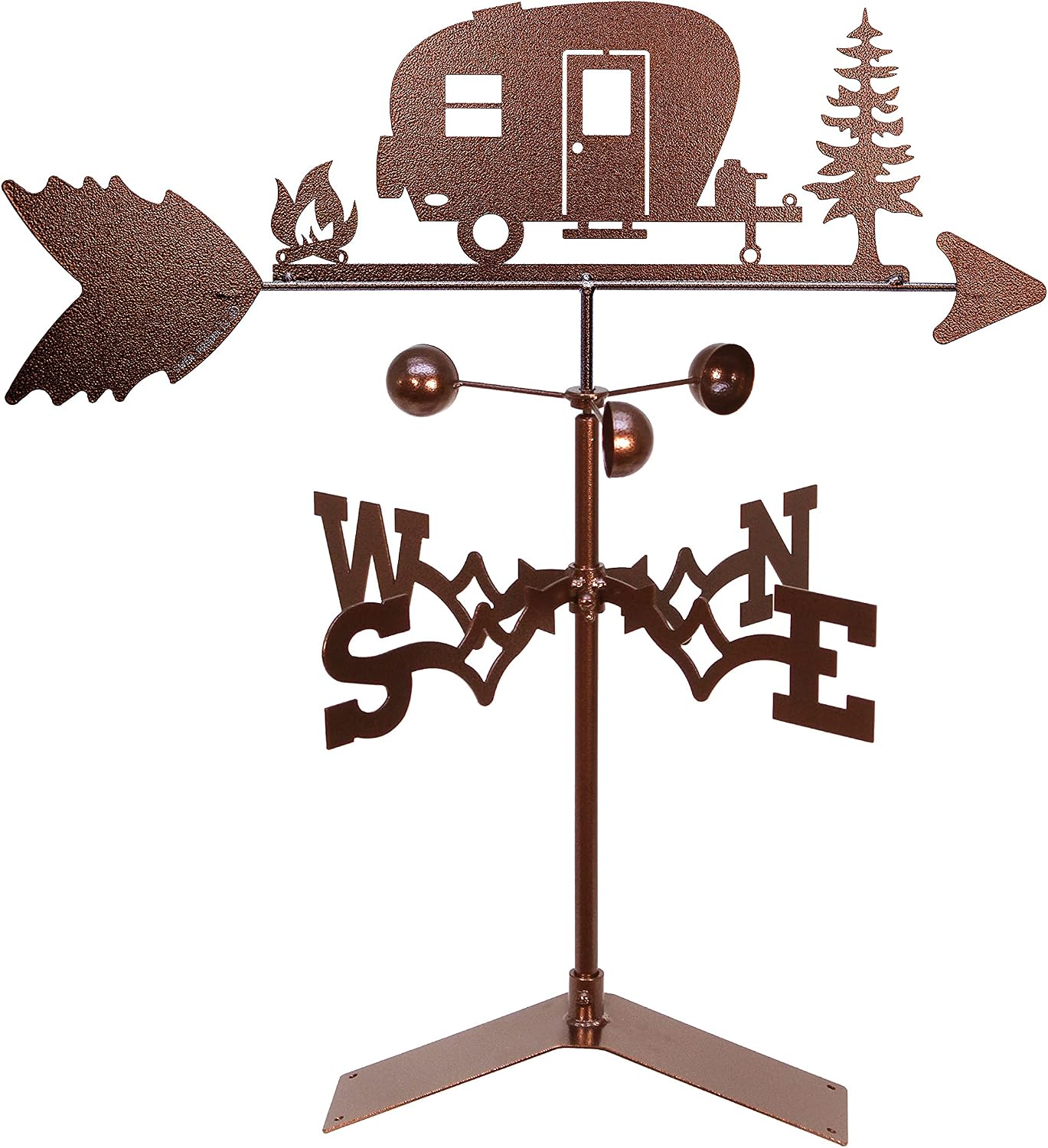 SWEN Products Happy Camper Camp Weathervanes (Roof Mount Included)