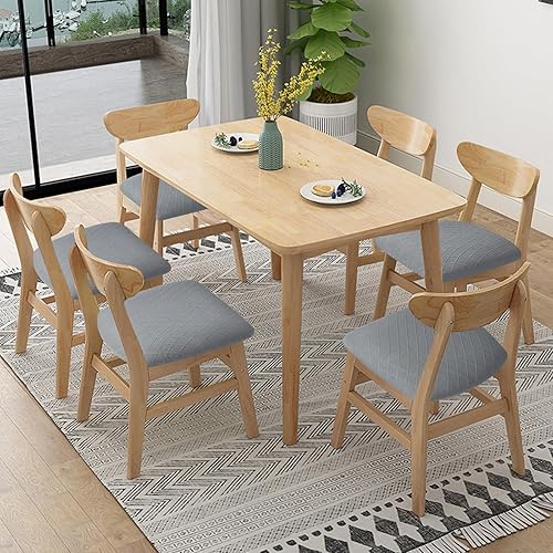 Miniatura 9 de Fuloon - Paquete de 2 a 4 fundas de asiento de silla jacquard elásticas, extraíbles, lavables, anti-polvo, para sillas de comedor, cojín de asiento.