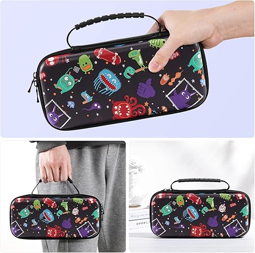 Miniatura 7 de MoKo Funda de transporte para Nintendo Switch modelo OLED Nintendo Switch, carcasa rígida portátil de viaje con 10 ranuras para tarjetas de juego
