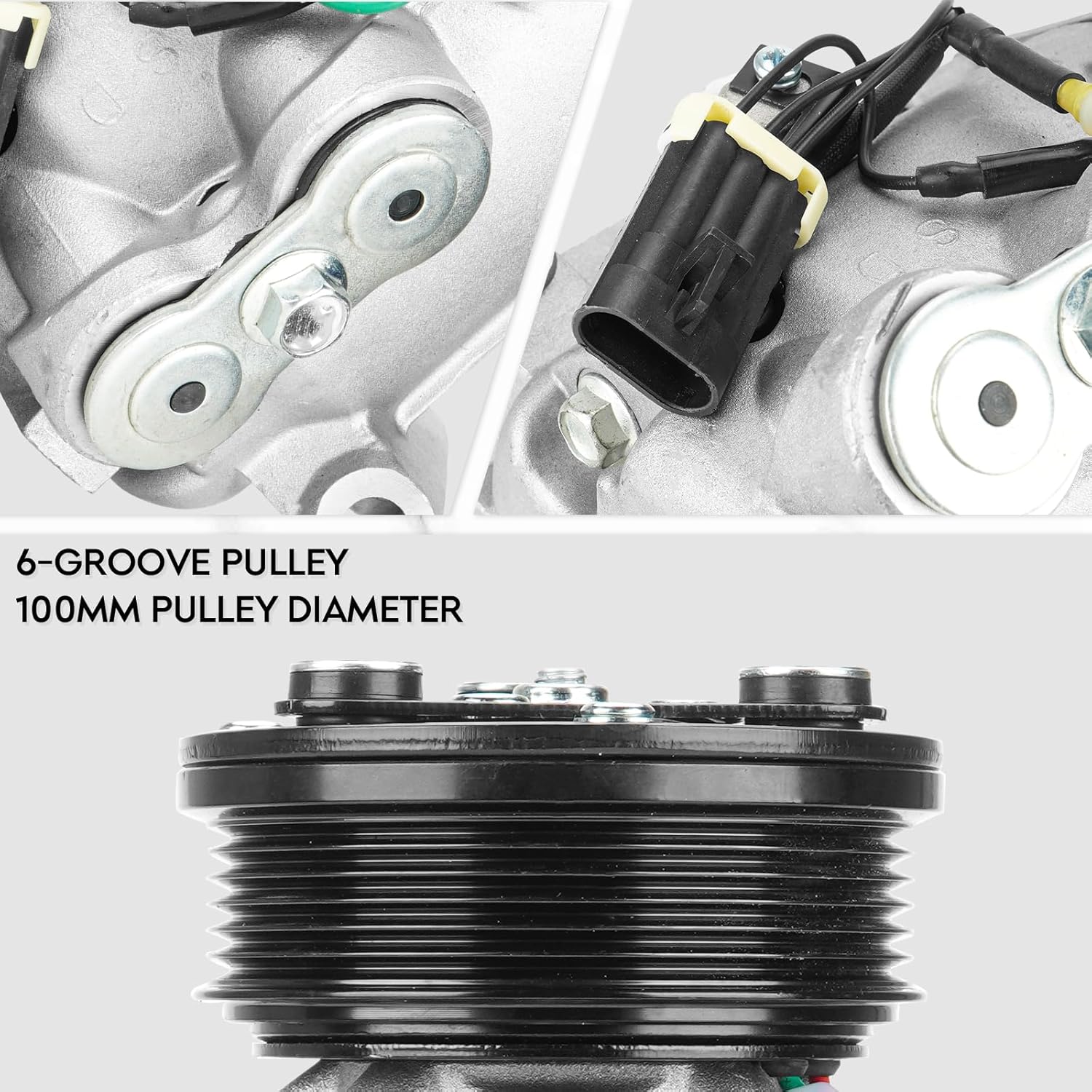 New AC Air Condition Compressor with Clutch for 2002-2009 GMC Envoy XL XUV 4.2L, for 2005-2009 Saab 9-7x 4.2L, for Buick Rainier 2004-2007 4.2L, for Chevrolet Trailblazer EXT 2002-2009