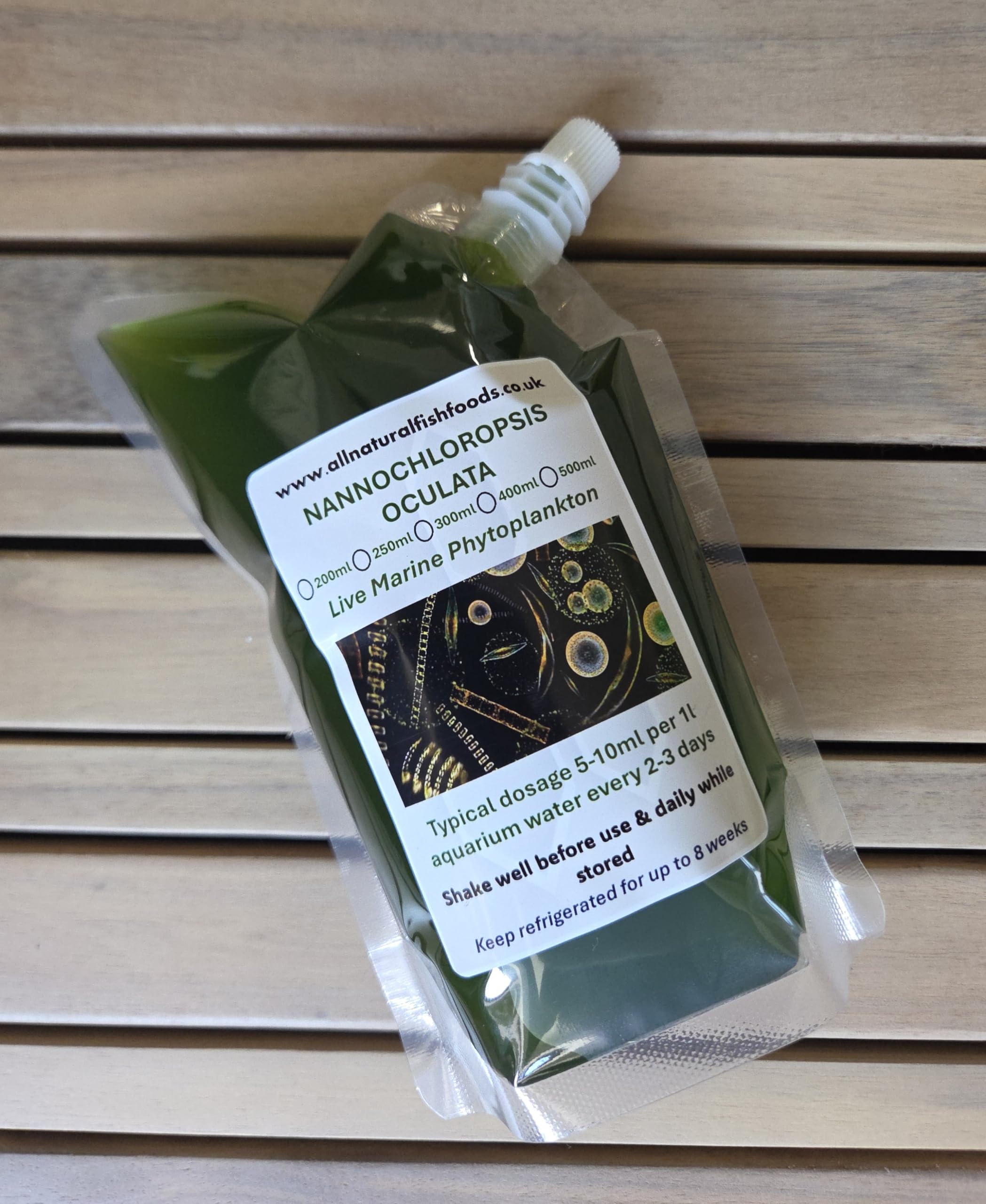 300ml Live Marine Phytoplankton, Nannochloropsis Oculata, Reef Aquarium Food for Corals and Marine Life