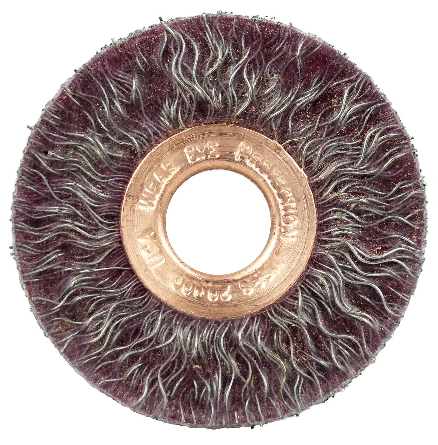 Weiler 35070 Polyflex Encapsulated Crimped Wire Wheel, 2" Small Diameter, 0.14" Steel Fill, 1/2" Arbor Hole, Made in The USA (Pack of 10)