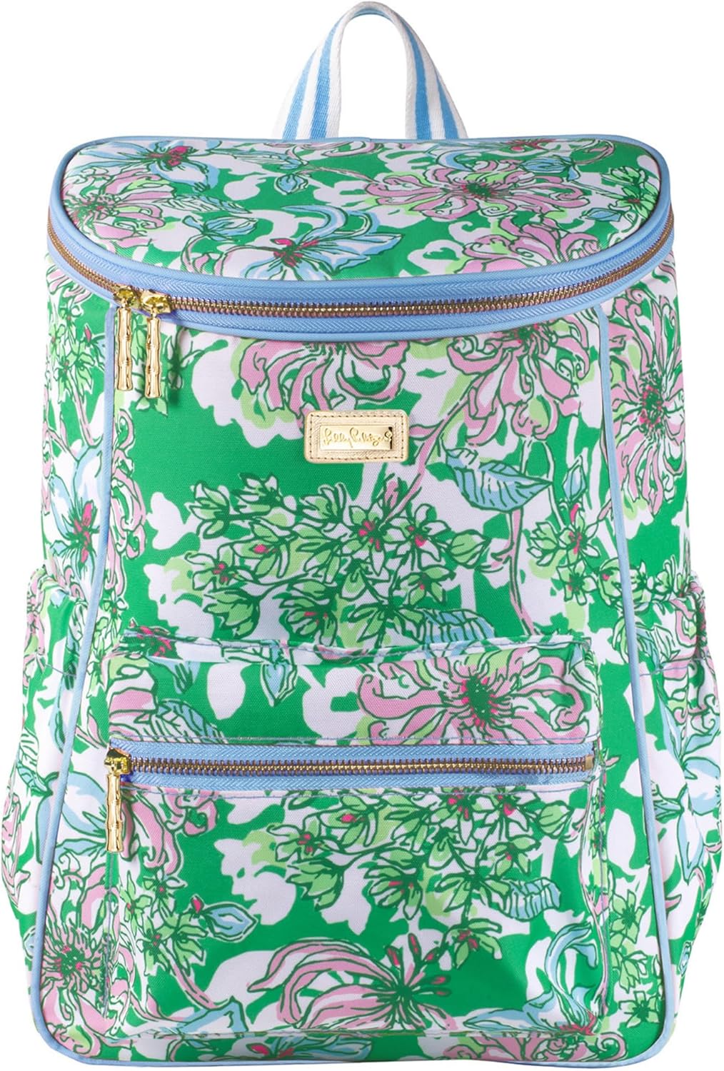 Lilly Pulitzer Insulated Backpack Cooler Large Capacity, Portable Soft Cooler Bag for Picnics, Beach, Pool, Hiking (Blossom Views)