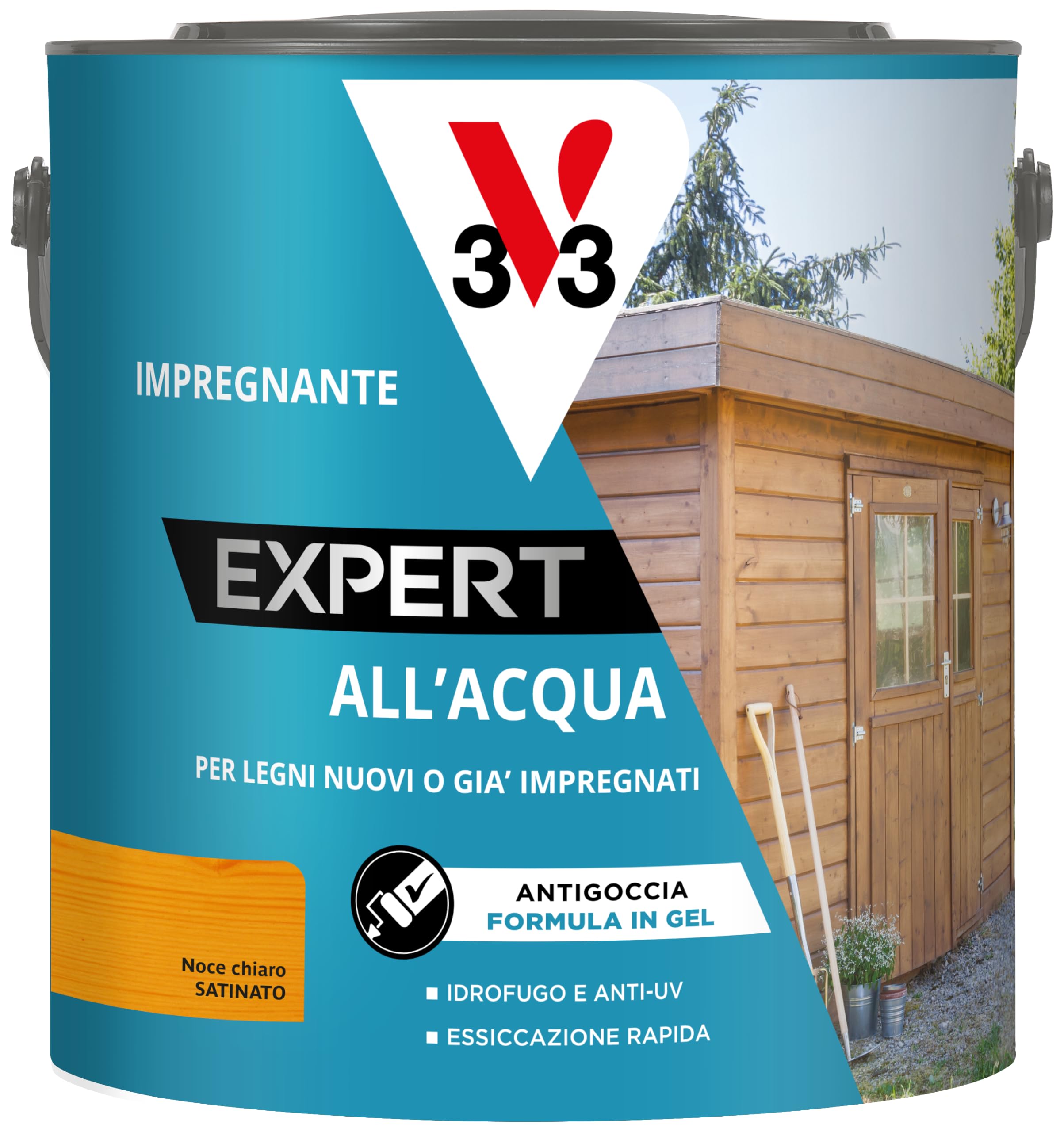 V33 Impregnante all'Acqua Expert Noce Chiaro 2,5L
