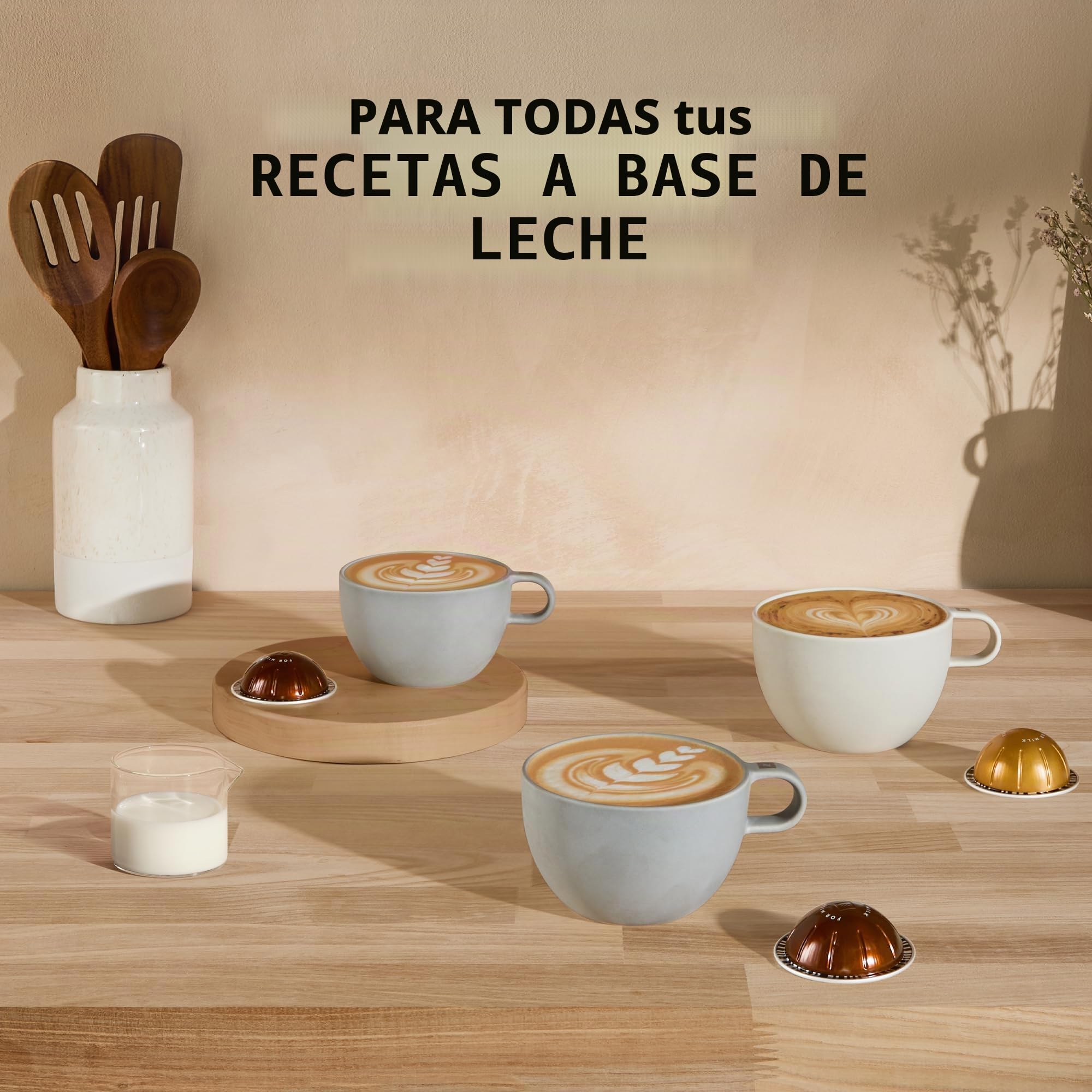 Nespresso Vertuo SVE850BTR4EBL1 Lattissima, sistema para recetas de café, cafetera para cápsulas Vertuo, 2,0 litros, por Sage, Black Truffle