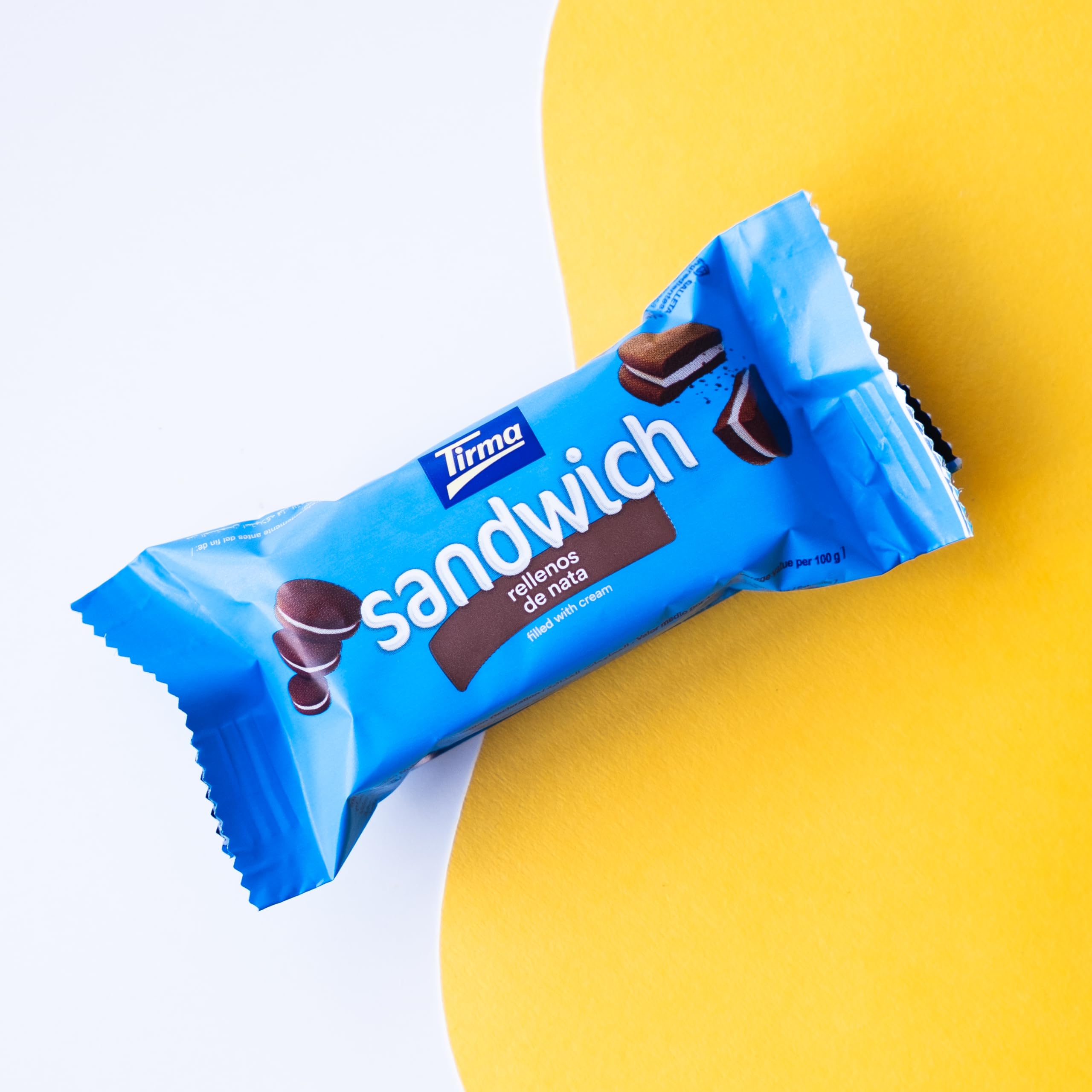 Tirma Sándwich de Galleta al Cacao con Relleno de Nata – 4 Packs de 45 g (Estuche de 180 g) | Galletas Dulces | Snack de Cacao y Nata | Ideal para Merienda y Tentempiés