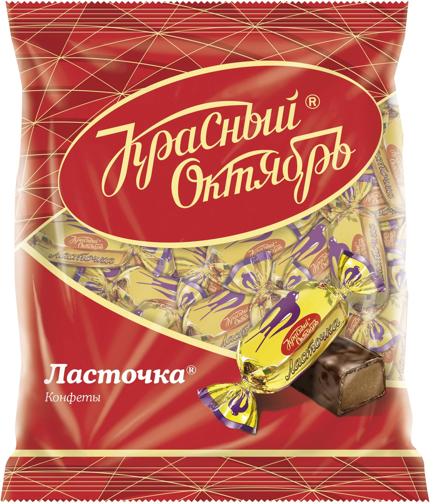 Lastochka Chocolate Fondant Candies Gourmet Bars 8.8oz/250g Imported Russian Sweets Lastochki Uniconf Krasnyi Oktyabr